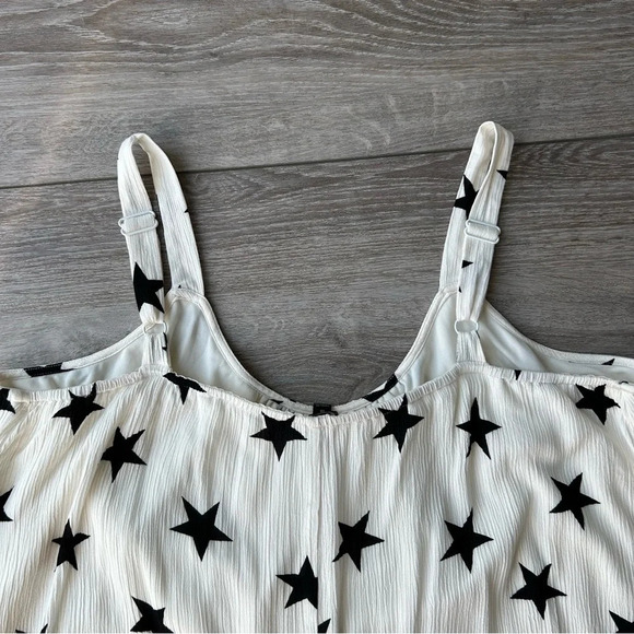 LANE BRYANT STAR WHITE TANK TOP WITH WHITE STRIPES - Picture 13 of 13